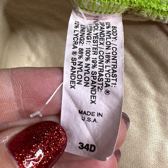 Victoria’s Secret Vintage 90s Set Neon Green One Piece & Cover-up 34D & Medium - Picture 6 of 10